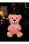 35 cm Plush Teddy Bear with Ribbon, Gift for Lover, Birthday Gift, Pink - 4