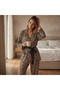 Women's Clothing Long Sleeve Leopard Pattern Dressing Gown Set Bb2665 - 2