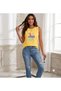 1990 Flamingo Printed (Off Shoulder) Women's Tank Top T-Shirt - 2