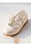 Girl's Shiny Bow Detailed Velcro Orthopedic Ballerinas - 4