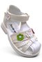 Orthopedic Baby Girl and Child Sandals Bouquet Series Bkt2409 Patent Leather White
