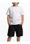 Boy's Relaxed Fit 2-Piece Shorts Set Ecru and Black Linen - 5