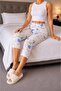 Women's 100% cotton combed relax fit capri pajama bottoms