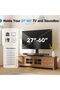 JAN Universal TV Stand - Table Top TV Stand for 27-60 inch LCD LED TVs - 9 Level Height Adjustable TV Base Stand with Tempered Glass Base & Wire Management, VESA 400x400mm - 3