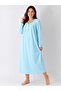 Long Sleeve, Floral Patterned 100% Cotton Women'S-Mother's Nightgown