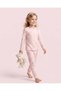 Girls Pink Floral Print Pajama Set - 4