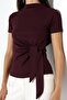 Women's Oysho Side Tie Detailed Short Sleeve Blouse - 2