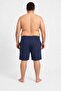 Battal Size Men's Navy Blue Shorts Thin Cotton Chisle Fabric up to 12XL - 3