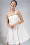 Girl's White Crepe Evening Dress with Stone Striped Strap Detail and Gipe Back, Graduation Dress for Ages 11-15 - 3