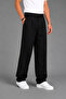 Men's Black Modern Cut Pleated Wide Leg Fabric Trousers - 4