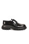 Black Patent Leather Genuine Leather Men's Casual Shoes m - 3