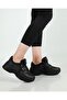 Women's Black Anorak High Comfortable Light Sole Daily Walking Sports Shoes - 2