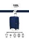 1 Piece Polypropylene Hard-side Luggage Set with TSA Lock | Lightweight Spinner Suitcases with 360° Wheels | Durable Trolley Bags for Secure Travel (28" Large) 9891-BLUE - 8