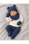 Waffle Fabric Organic Cotton Teddy Bear with Ears and Hat, Set of 5, Hospital Release (Compatible with Newborn Baby 50 cm) - 3