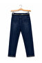 Plus Size Belted Lycra Stoned Denim Women's Trousers - 2