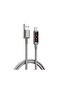 Charge Lite USB-A to USB-C Cable with High-Speed Charging, Braided & Aluminum Alloy Material, 1m Cable Length, 480Mbps Transfer Speed, Protect Battery - Gray