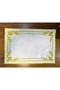 Duck Linen Cream Gold Embroidered Luxury Runner Set of 6 (40X27 cm) - 6