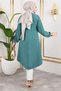 Button Detailed Aerobin Tunic Mint - 4