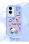 Vivo Y04 Compatible Case Camera Protector Blue Silicone Couple Phone Case Kitty Pattern - 2