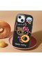 iPhone 15 Plus Compatible Case with Camera Protector Black Silicone Couple Phone Case with Kitty Pattern - 2