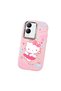Vivo Y28 Compatible Case Camera Protector Pink Silicone Couple Phone Case with Kitty Pattern - 3