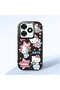 Tecno Spark 20C Compatible Case Camera Protector Black Silicone Couple Phone Case Kitty Pattern