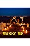 "MARRY ME" Alphabet LED Marquee Letter Battery Operated White 22cm ( Battery Included ) - 3