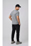 Men's Gray Regular Full-Fit Crew Neck T-Shirt - 4