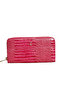 Pink Leather Crocodile Print Women's Wallet