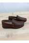 Men's Summer Shoes Genuine Inner and Outer Leather Light Sole Without Laces and Orthopedic Tan Color Flat Sole - 3