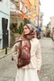 Allure Legendary Pattern Tencel Shawl - Burgundy Multicolor - 2
