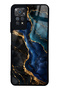 حافظة هاتف Xiaomi Redmi Note 11 Pro بتصميم رخامي لامع بلون الياقوت الأزرق