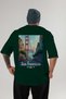 San Francisco Usa Green Oversize Country City Back Printed Unisex T-Shirt 100% Cotton Premium - 2