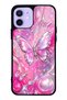 iPhone 12 Pink Prism Butterfly Design Glossy Phone Case