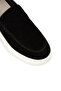 Men's Genuine Suede Black Loafer Shoes - 5