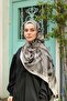 Petra Modern Brush Pattern Shawl - Gray
