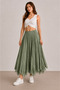 Etegi Sliced Cotton Skirt with Matching Lining in Standard Size 38/44