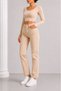Cream Color Women's Lycra Mom Jean High Waist Stretchy Denim Pants Ic Göstermek Anna-2073 - 4