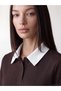 Lcw Everyday Brown Polo Collar Women's T-Shirt - 3