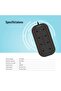 Blue 8AC Universal Power Strip with Premium Materials, Safety Shutters, 13A Maximum Current, 3m Cable Length - Black - 7