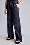 100% Cotton Wide Leg Indigo Jean Trousers with Pockets I0072Ax26Hs - 4