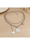 316L Stainless Steel Layered Heart Dangle Locket Women Necklace - 3