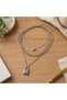 316L Stainless Steel Multi-Layer Heart and Lock Detailed Women's Necklace - 3