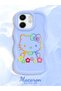 Infinix Smart 9 Compatible Case Camera Protector Blue Silicone Couple Phone Case Kitty Pattern - 2
