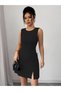 Women's Strappy Round Neck Slit Short Atlas Dress with Bow Detail - 2