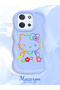 Poco C85 Compatible Case Camera Protector Blue Silicone Couple Phone Case Kitty Pattern - 2