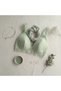 Women's Lace Front Snap Breastfeeding Bra Water Green Color Bb2683 - 2