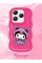 Infinix Hot 40 Compatible Case Camera Protector Red Silicone Couple Phone Case Kuromi Pattern - 2