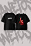 Sza Sarkici_1 Design Back Printed Cotton Black Oversize T-Shirt