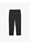 Regular Fit Viscose Blended Fabric Trousers with Pockets and Tie-Waist - 3